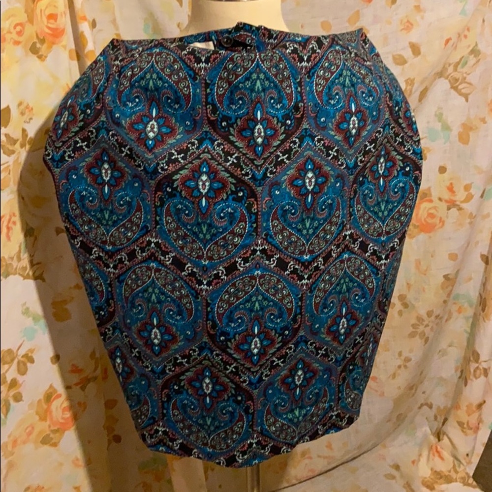 Print lined skirt